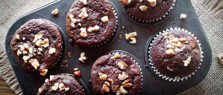 Muffins de Banana y Nuez Sin Gluten